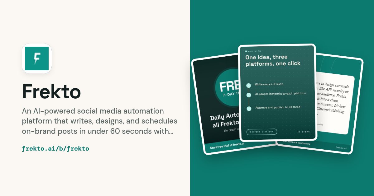 Frekto, AI social media automation tool