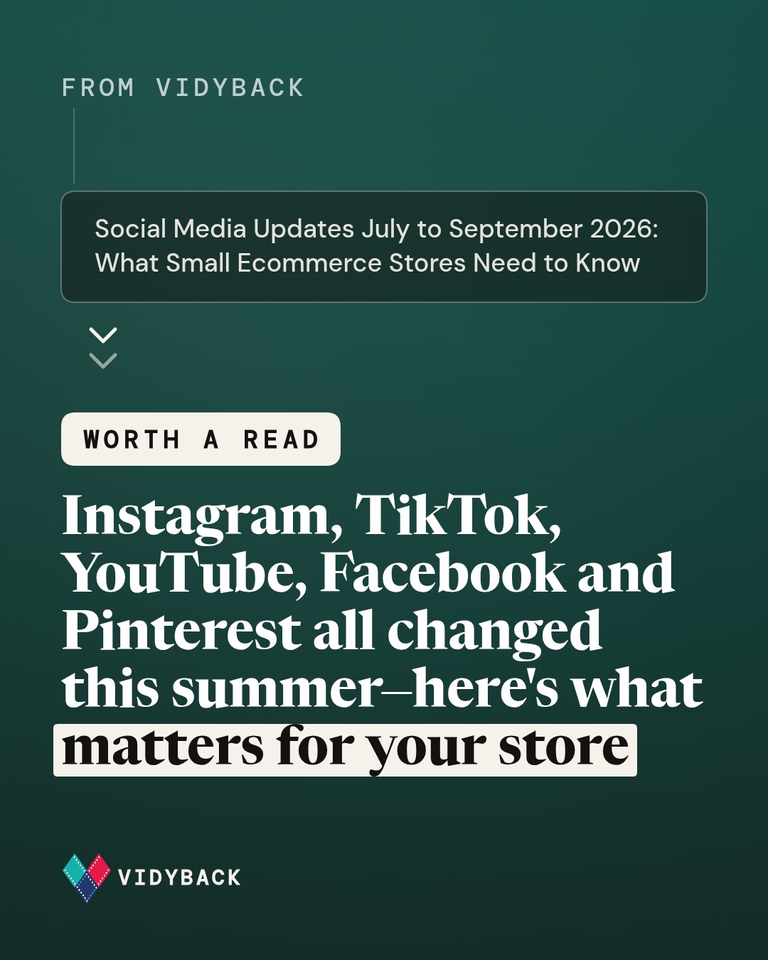 Social Media Updates July to September 2026: What Small Ecommerce Stores Need to Know — Instagram, TikTok, YouTube, Facebook and Pinterest all changed this summer—here's what…