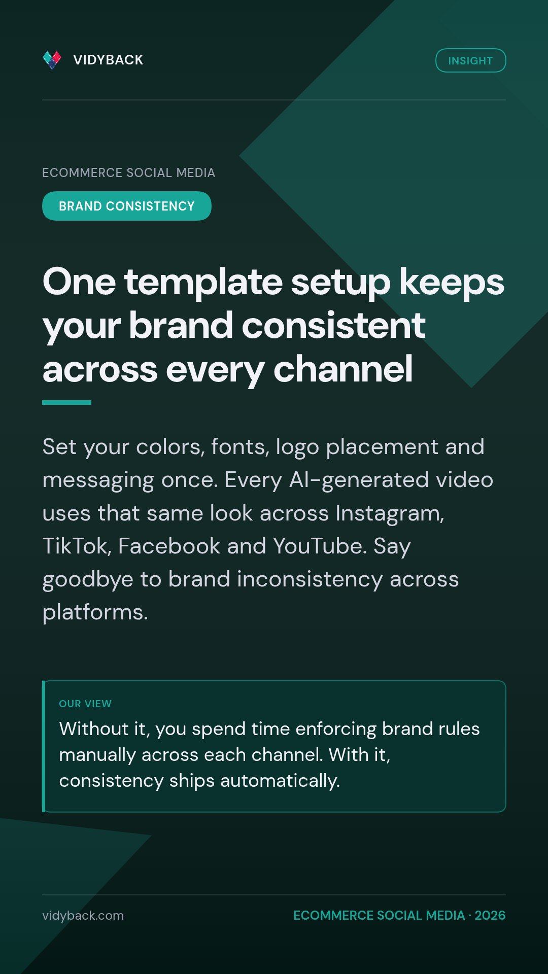 How to keep your brand consistent across every social channel. Angle: We think one-time template setup is the — One template setup. Four platforms. Same brand every time. Set your…
