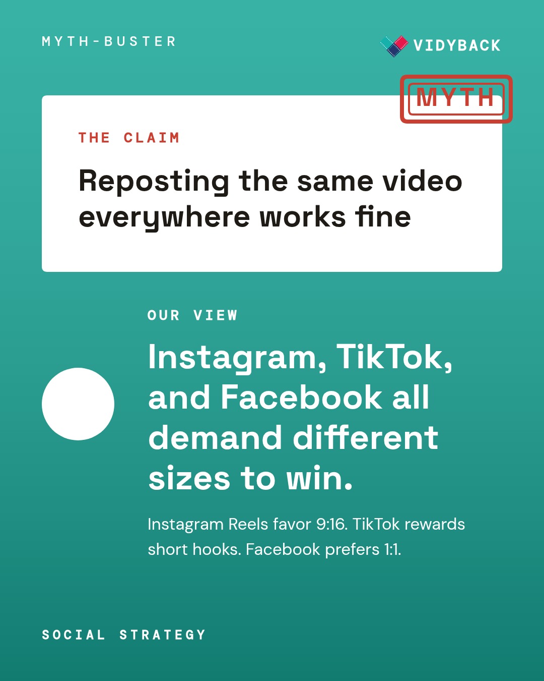 Why posting the same video everywhere hurts your ecommerce brand. Angle: We think each platform demands its ow — Posting the same video to Instagram, TikTok, and Facebook means…